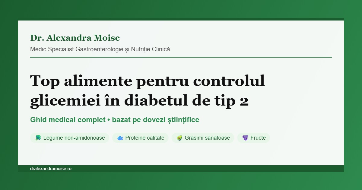 Top alimente pentru controlul glicemiei în diabetul de tip 2